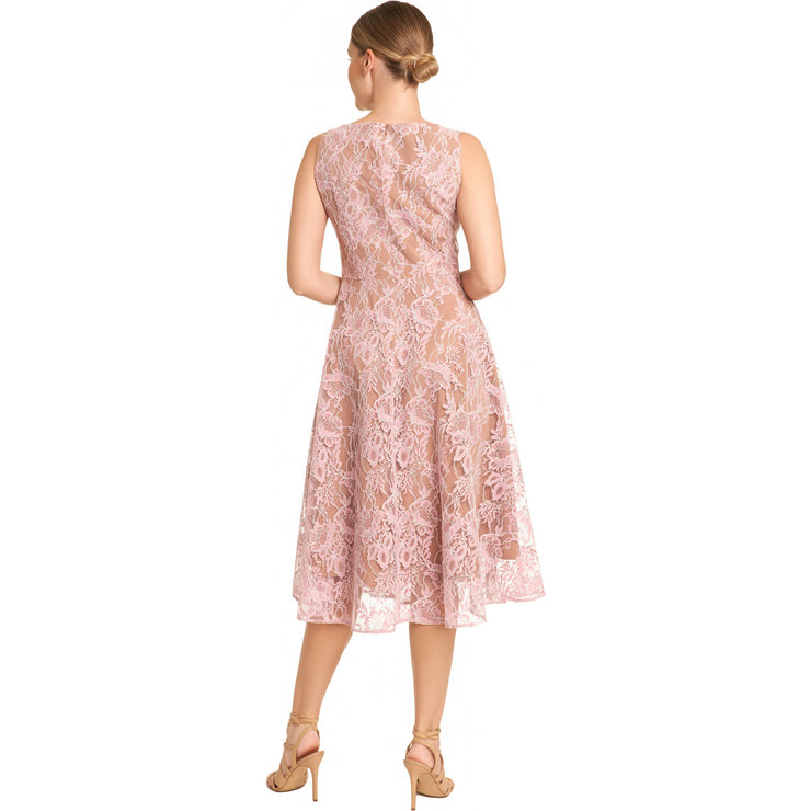 Pink Midi Sleeveless lace Dress - Hottie + Lord