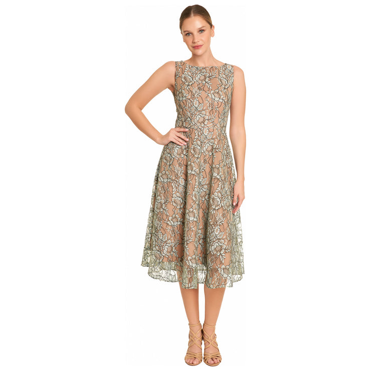 Green Midi Lace dress - Hottie + Lord