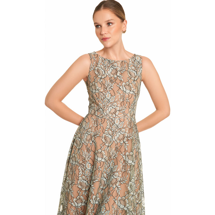 Green Midi Lace dress - Hottie + Lord