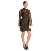 Sheer Metallic Embroidered dress - Hottie + Lord