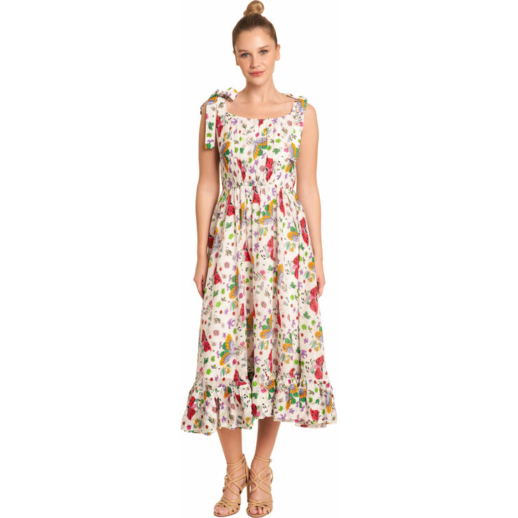 Floral and Butterfly Mix Print Dress - Hottie + Lord