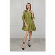 Anya Mini Cotton and Silk Dress - Hottie + Lord