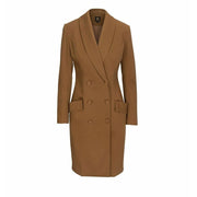 Camel Double Breasted Midi Coat - Hottie + Lord