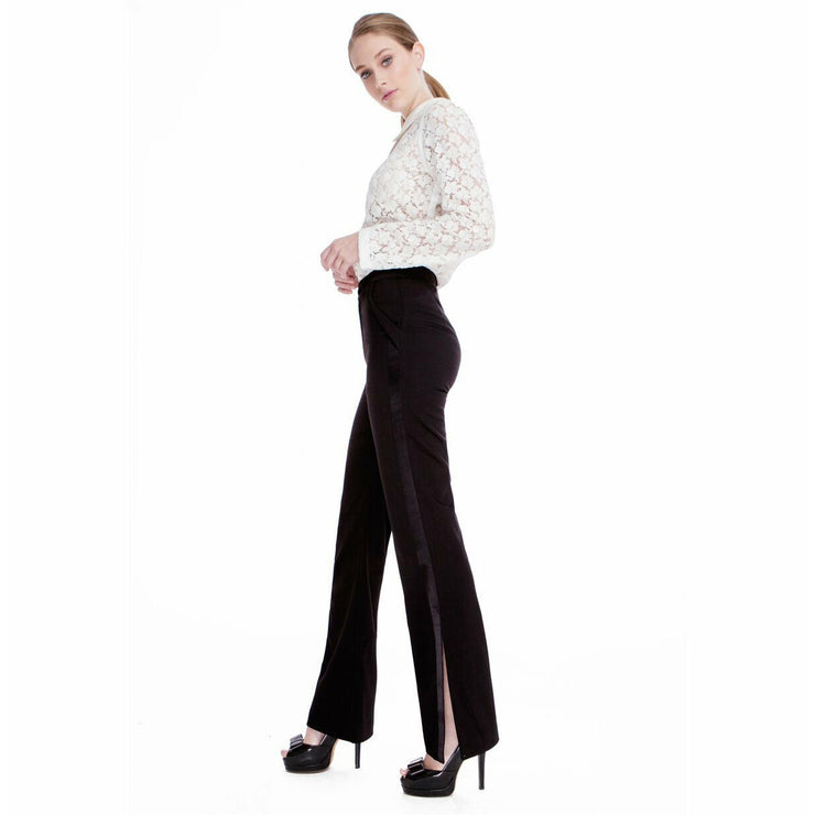 Tuxedo Wool Blend Black Trouser - Hottie + Lord