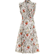 Silk Floral Sleeveless Printed Wrap Dress - Hottie + Lord