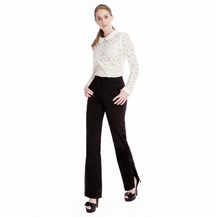 Tuxedo Wool Blend Black Trouser - Hottie + Lord