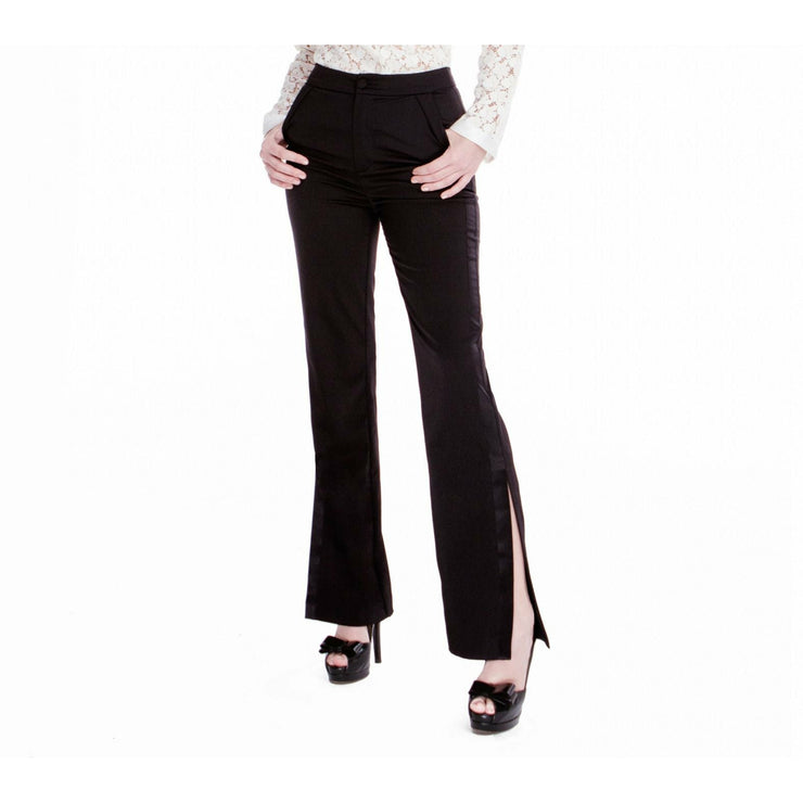 Tuxedo Wool Blend Black Trouser - Hottie + Lord